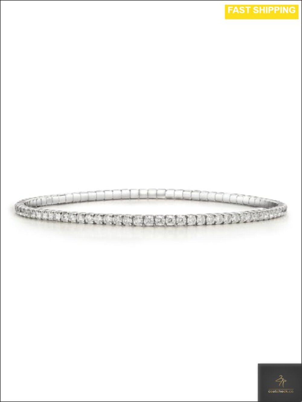 2mm Moissanite Tennis Bracelet 925 Sterling Silver 18K White Gold Plated